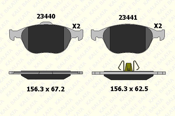 Ford Focus 1998-2009 Arası ST170, RS Kale Marka Ön Balata