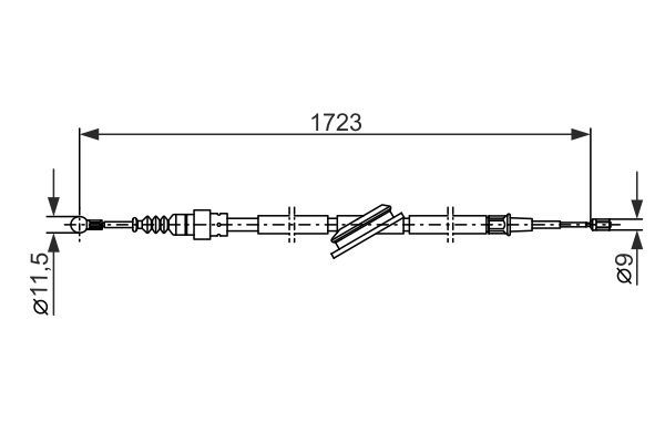 Volkswagen Bora 1998-2013 Arası 2.8 V6 4motion, 1.8 4motion, 2.3 V5 4motion Bosch Marka El Fren Teli