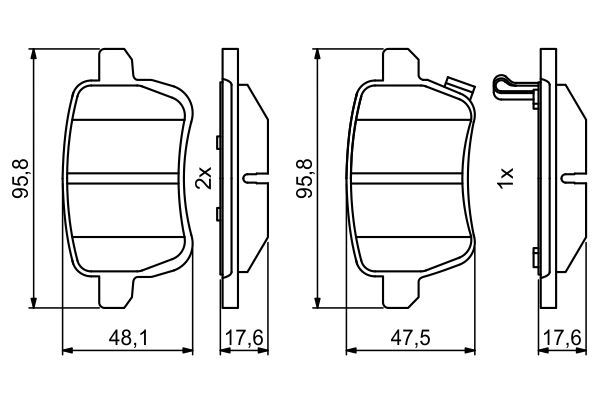 Fiat 500L 2012-2016 Arası 1.4 Bosch Marka Arka Balata