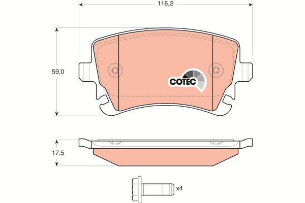 Audi A6 1997-2011 Arası 3.0 TFSI quattro TRW Marka Arka Balata