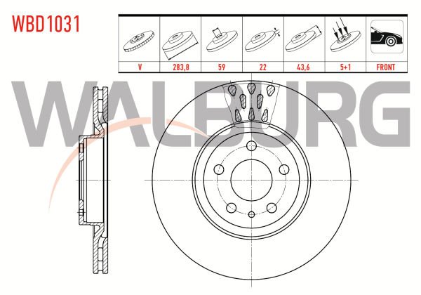 Egea 1.4 T-Jet On Fren Disk Takımı Walburg