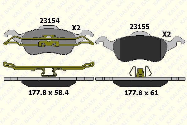 Ford Focus 1998-2009 Arası 1.6 16V, 1.4 16V, 1.8 16V Kale Marka Ön Balata