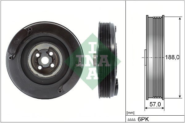 Volkswagen Transporter 1990-2004 Arası 2.4 D Syncro, 2.4 D, 2.5 TDI INA Marka Krank Kasnağı