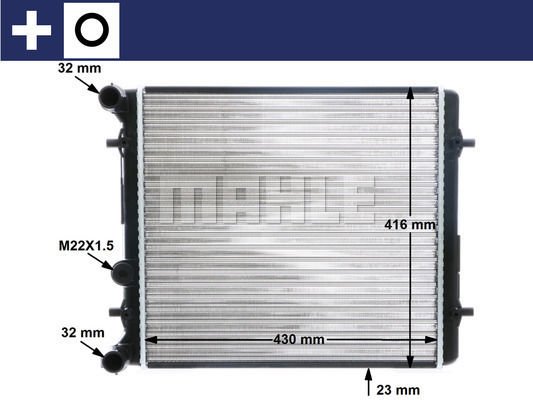 Volkswagen Golf 1997-2013 Arası 1.4 16V, 1.6 Mahle Marka Su Radyatörü