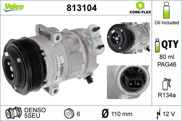 Fiat Punto Evo 2008-2012 Arası 1.3 D Multijet Valeo Marka Klima Kompresörü