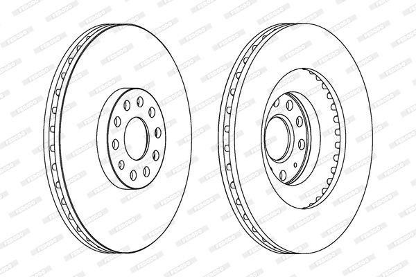Volkswagen Golf 2003-2014 Arası 3.2 R32 4motion, 2.0 R 4motion Ferodo Marka Ön Fren Diski