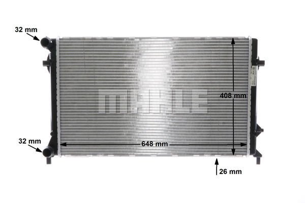 Volkswagen Golf 1999-2014 Arası 1.4 16V, 1.6 BiFuel, 1.6 MultiFuel Mahle Marka Su Radyatörü