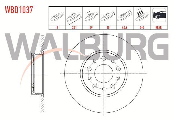 Egea 1.4 T-Jet Arka Disk Takım Walburg WBD1037