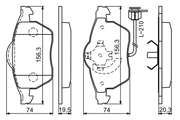 Audi A4 1994-2005 Arası 1.8 quattro Bosch Marka Ön Balata Fişli