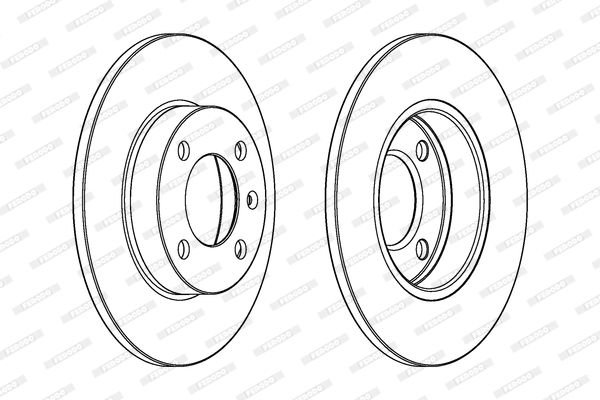 Volkswagen Polo 1975-1994 Arası 1.1, 0.9, 1.3, 1.0, 1.3 D Ferodo Marka Ön Fren Diski
