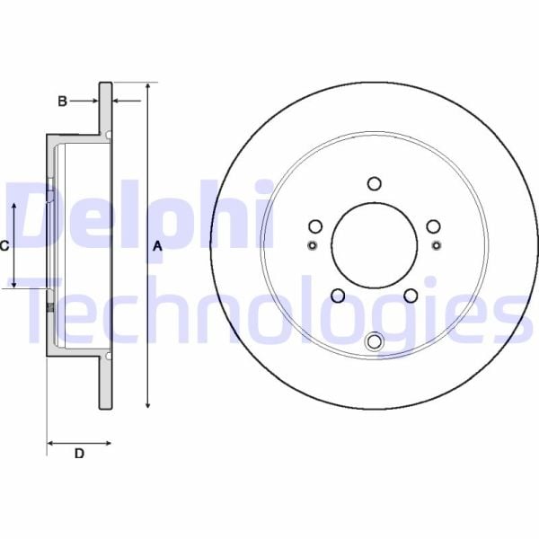 Peugeot 4007 2007-2013 Arası 2.2 HDi, 2.4 16V Delphi Marka Arka Fren Diski