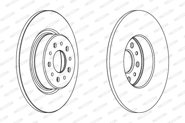 Alfa Romeo 156 1997-2006 Arası 1.6 16V T.SPARK, 2.5 V6 24V, 2.4 JTD, 1.6 16V T.SPARK., 2.0 16V T.SPARK Ferodo Marka Arka Fren Diski