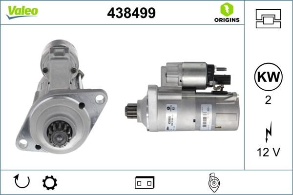 Volkswagen Golf 2008-2014 Arası 2.0 R 4motion Valeo Marka Marş Motoru