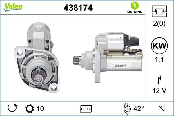 Volkswagen Golf 2008-2014 Arası 2.0 R 4motion Valeo Marka Marş Motoru