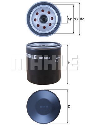 Ford S-Max 2006-2014 Arası 2.0 EcoBoost Mahle Marka Yağ Filtresi