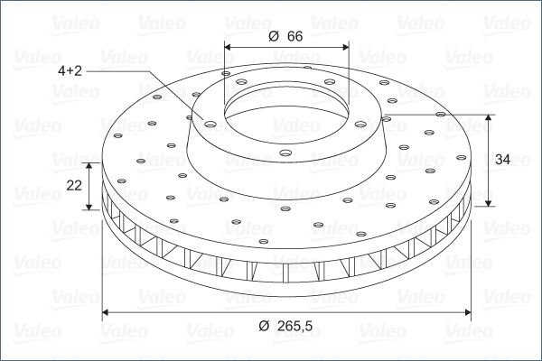 Citroen C4 2009-2013 Arası 1.4 VTi 95 Valeo Marka Ön Hava Soğutmalı Fren Diski