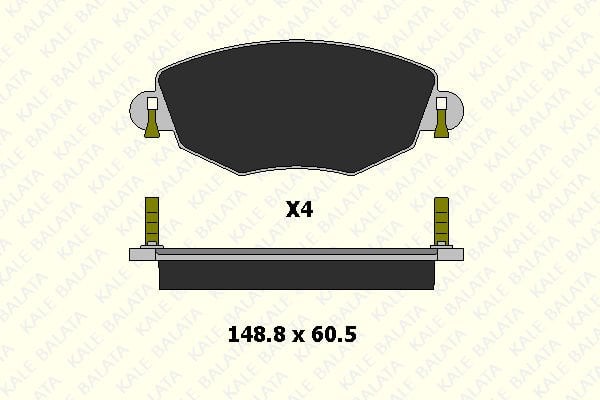 Ford Mondeo 2000-2007 Arası 2.2 TDCi, 2.0 16V DI / TDDi / TDCi, 2.5 V6 24V, 2.0 16V, 1.8 16V, 2.0 16V TDDi / TDCi Kale Marka Ön Balata