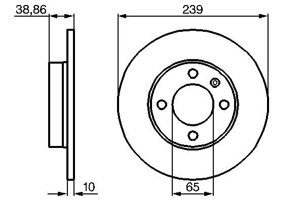 Volkswagen Polo 1981-1994 Arası 1.4 D, 1.0, 1.1, 1.3 D, 1.3 Cat, 1.3 Bosch Marka Ön Fren Diski