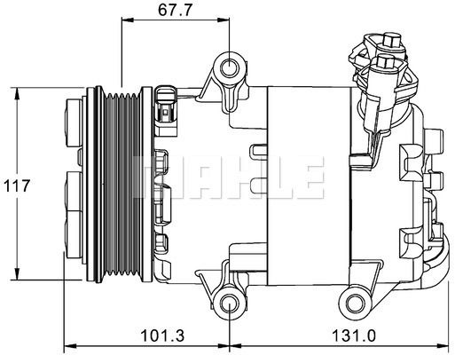 Ford S-Max 2006-2014 Arası 2.2 TDCi Mahle Marka Klima Kompresörü