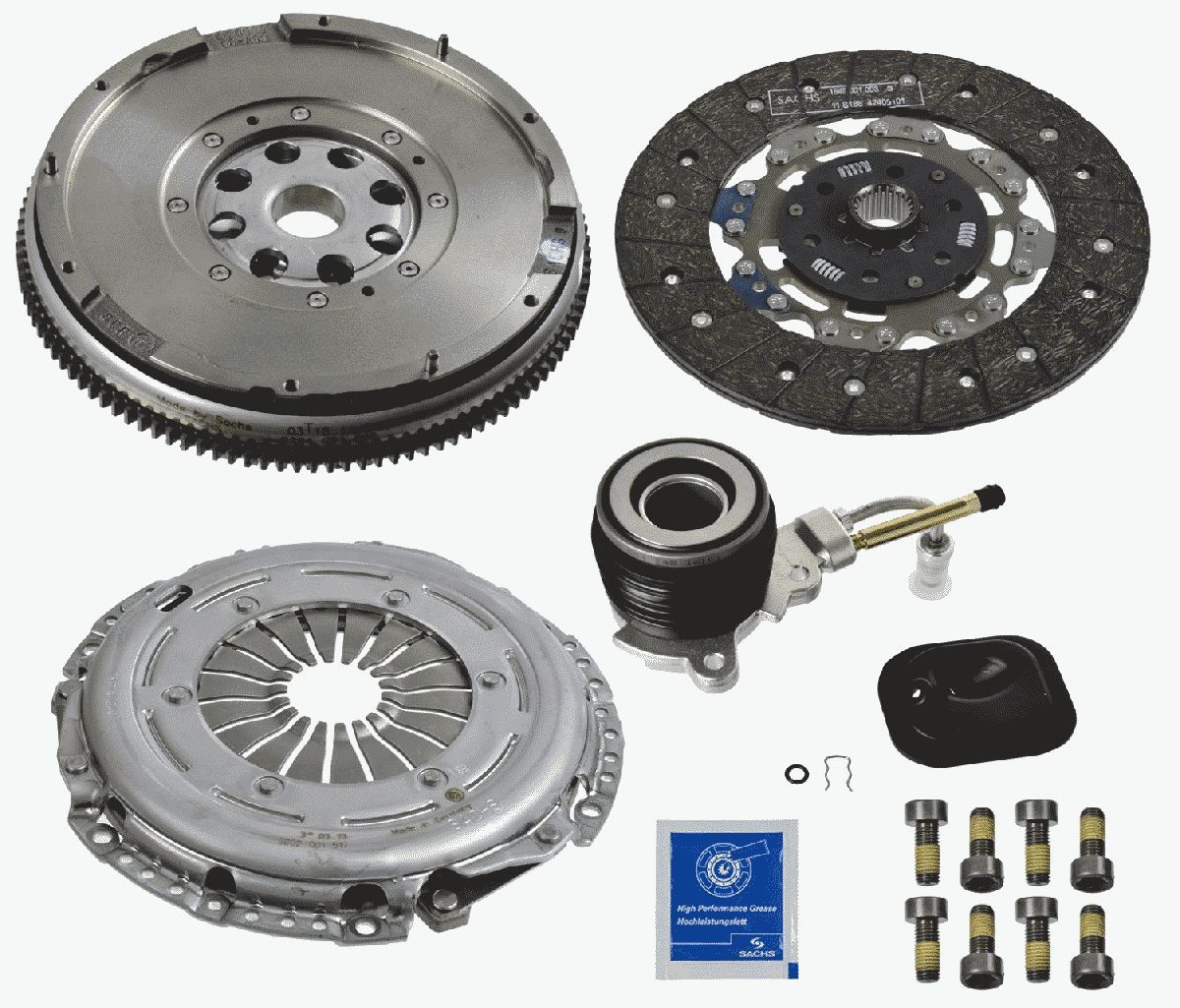 Ford Mondeo 2000-2007 Arası 2.0 16V DI / TDDi / TDCi, 2.0 TDCi, 2.0 16V TDDi / TDCi Sachs Marka Volanlı Debriyaj Seti