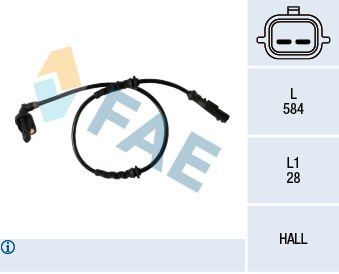 Dacia Duster 2010-2018 Arası 1.6 16V FAE Marka Arka Abs Sensörü