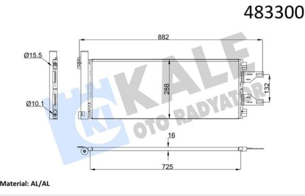 Ducato III 2.3 mjt Klima Radyatörü Kale KLR-040ABC030