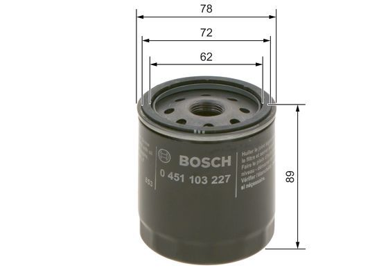 Ford Escort 1983-2002 Arası 1.8 D, 1.8 TD Bosch Marka Yağ Filtresi