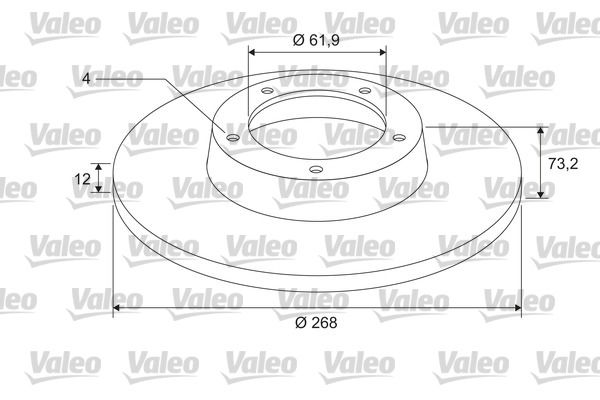 Citroen C4 2009-2013 Arası 1.6 THP 155 Valeo Marka Arka Fren Diski