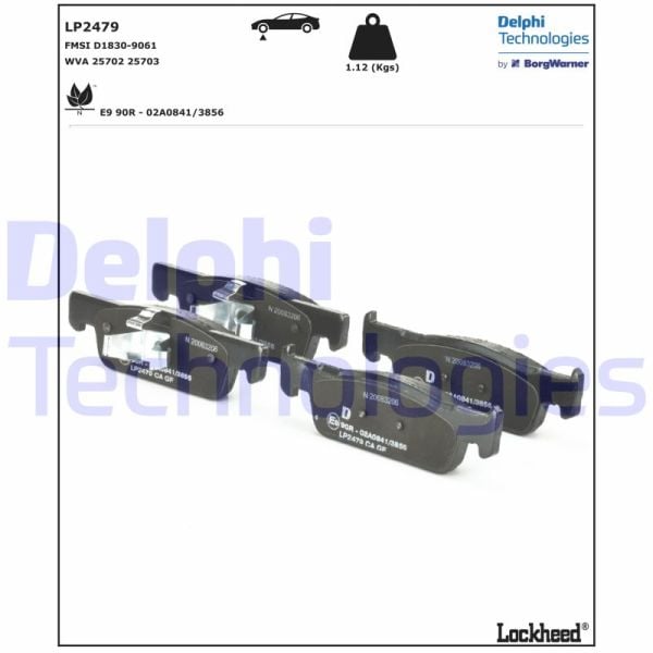 Dacia Sandero 2012-2016 Arası 1.5 dCi 75 / Blue dCi 75 Delphi Marka Ön Balata