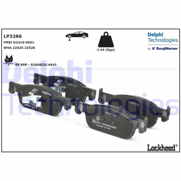 Dacia Sandero 2012-2016 Arası 1.5 dCi 75 / Blue dCi 75 Delphi Marka Ön Balata