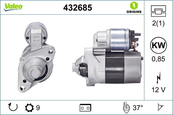 Renault Twingo 1993-2012 Arası 1.2, 1.2 TCe 100 Valeo Marka Marş Motoru