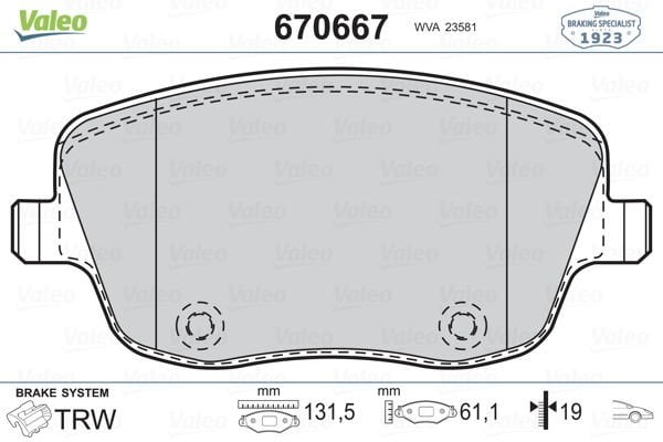 Skoda Roomster 2006-2015 Arası 1.9 TDI Valeo Marka Ön Balata