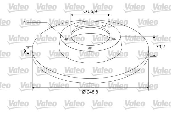 Citroen C4 2009-2013 Arası 1.6 VTi 120 LPG Valeo Marka Arka Fren Diski