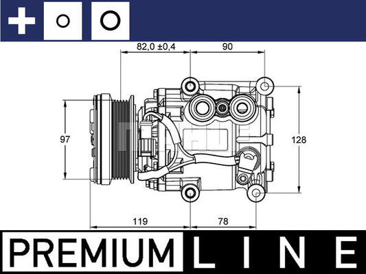 Ford Focus 1998-2009 Arası 1.6 16V Behr Marka Klima Kompresörü