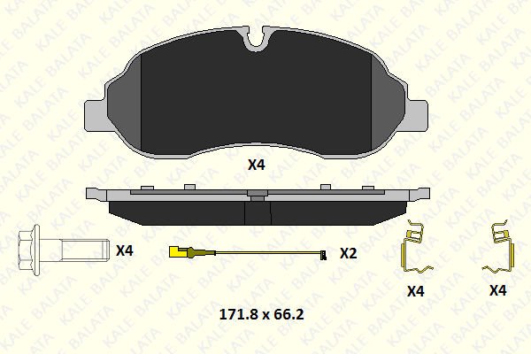 Ford Transit 2013-2017 Arası 2.2 TDCi 4x4 Kale Marka Ön Balata