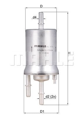 Volkswagen Passat 2010-2015 Arası 1.4 TSI EcoFuel Mahle Marka Benzin Yakıt Filtresi
