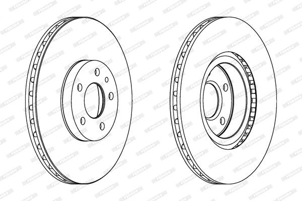 Alfa Romeo 164 1987-1998 Arası 2.0 V6 Turbo, 3.0 V6, 2.5 TD, 3.0 i.e. QV, 2.0 Turbo Ferodo Marka Ön Fren Diski