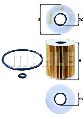 Ford Mondeo 2000-2007 Arası 1.8 16V, 2.0 16V Mahle Marka Yağ Filtresi