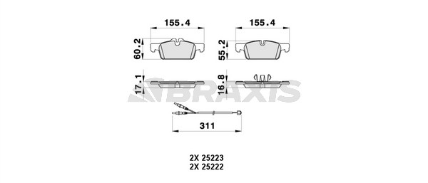 Peugeot 508 2010-2018 Arası 1.6 VTi Braxis Marka Ön Balata