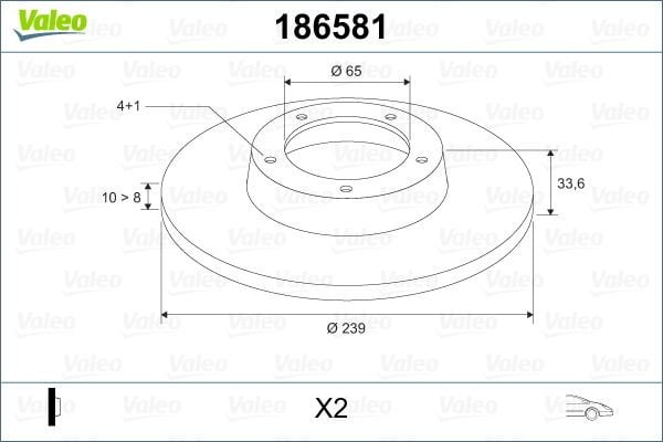 Volkswagen Polo 1994-1999 Arası 75 1.6 Valeo Marka Ön Fren Diski
