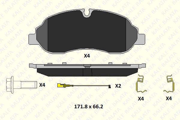 Ford Transit 2013-2017 Arası 2.2 TDCi 4x4 Kale Marka Ön Balata