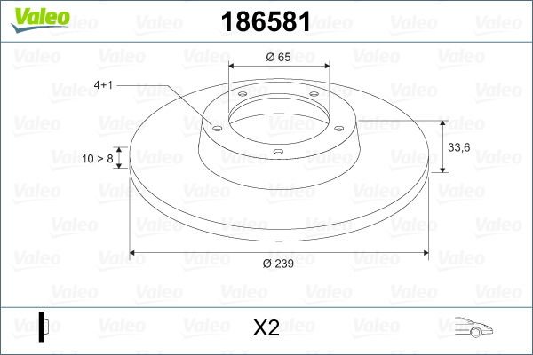 Volkswagen Polo 1994-1999 Arası 64 1.9 D Valeo Marka Ön Fren Diski