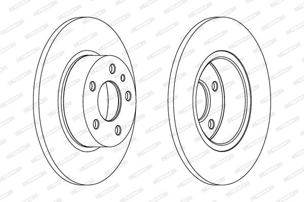 Alfa Romeo 164 1987-1998 Arası 2.5 TD Ferodo Marka Arka Fren Diski