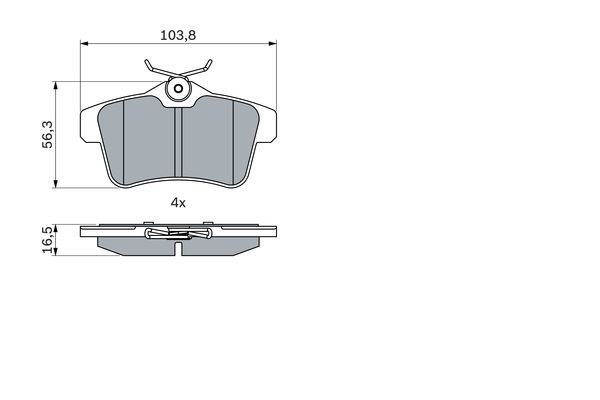 Citroen C4 2009-2013 Arası 2.0 HDi / BlueHDi 150 Bosch Marka Arka Balata