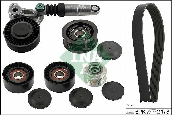 Porsche Cayenne 2010-2014 Arası 3.0 Diesel INA Marka Vantilatör Kayış Seti