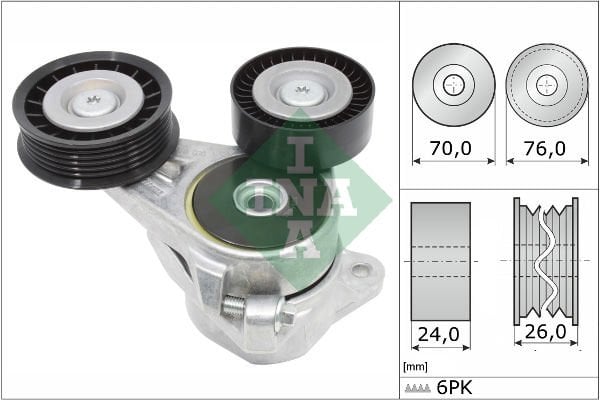 Ford Focus 2004-2013 Arası 1.8 TDCi INA Marka Vantilatör Kayış Gergi Rulmanı