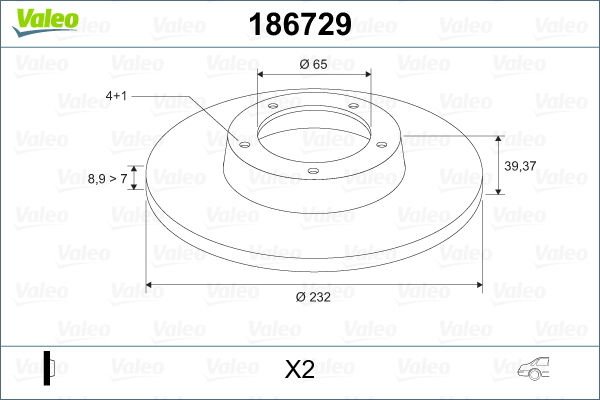 Volkswagen Polo 1995-2009 Arası 1.6 Valeo Marka Arka Fren Diski