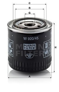 Ford Taunus 1966-1971 Arası 1.5 Mann Marka Yağ Filtresi
