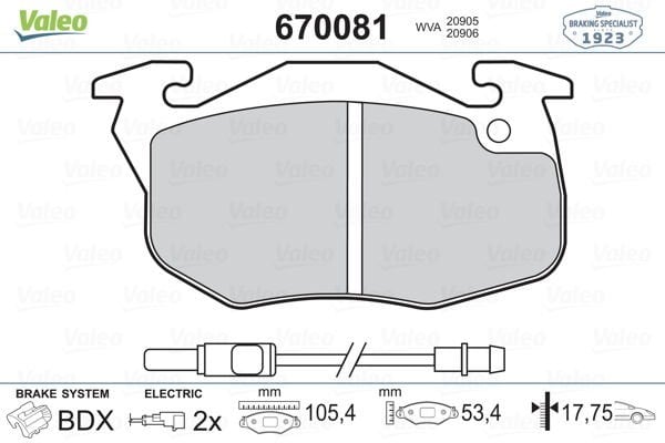 Peugeot 205 1983-1987 Arası 1.6 GTI Valeo Marka Ön Balata