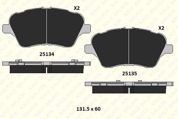 Ford Fiesta 2008-2012 Arası 1.0 Kale Marka Ön Balata